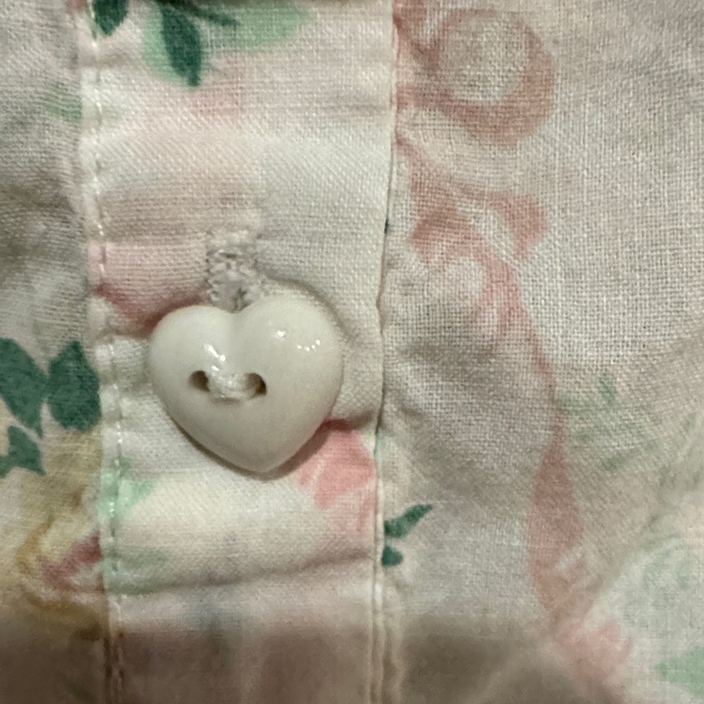 Erika Taylor Country Cottons Floral Nightgown in Cream with Pink & Green - Picture 5 of 7
